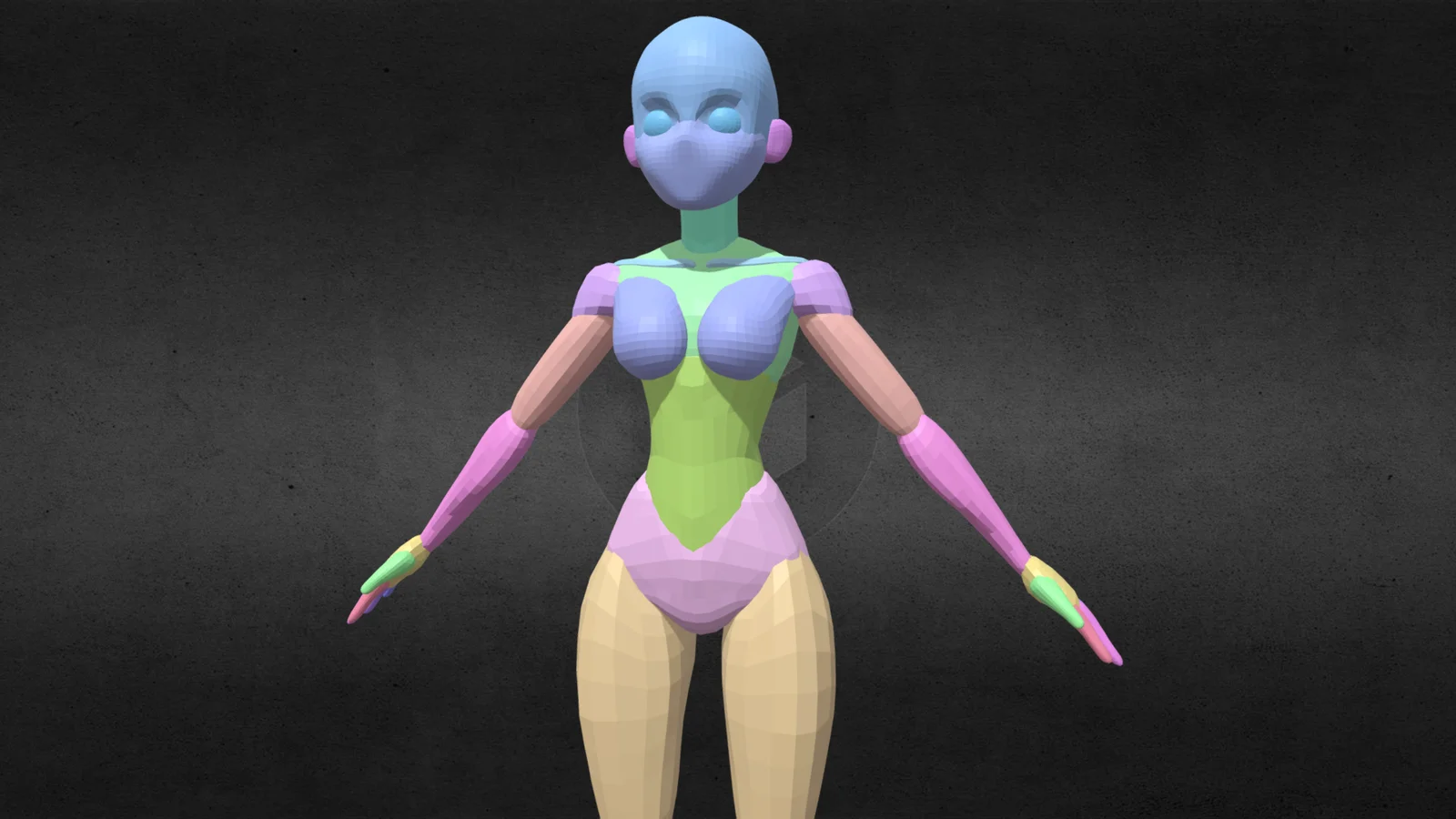 Toon Female Base Mesh screenshot 6