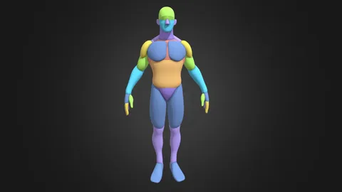 Toon Male Base Mesh - Blender 3d models