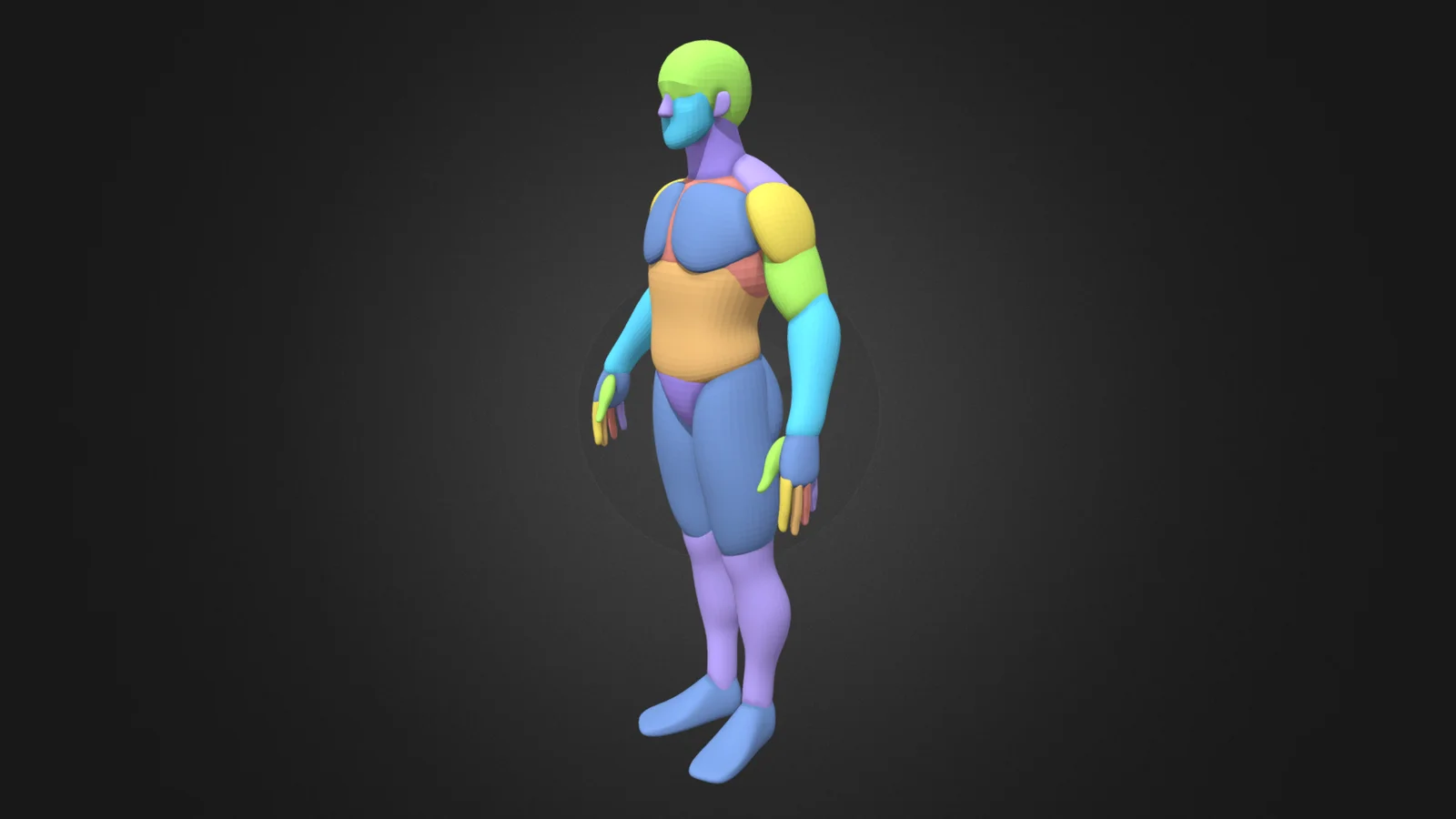 Toon Male Base Mesh screenshot 2