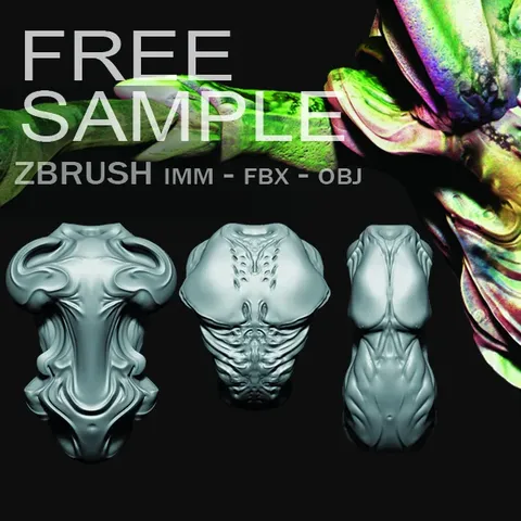 Creature Busts Sample - Blender 3d models