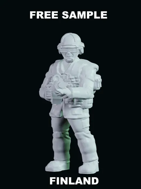 Sample Finland Forces - Blender 3d models