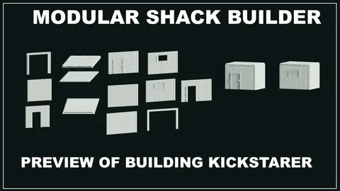 Modular Shack Builder Sample - Blender 3d models