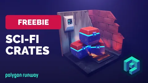 Sci-Fi Crates Scene - Blender scenes