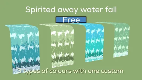 Anime Style Waterfall - Blender shaders