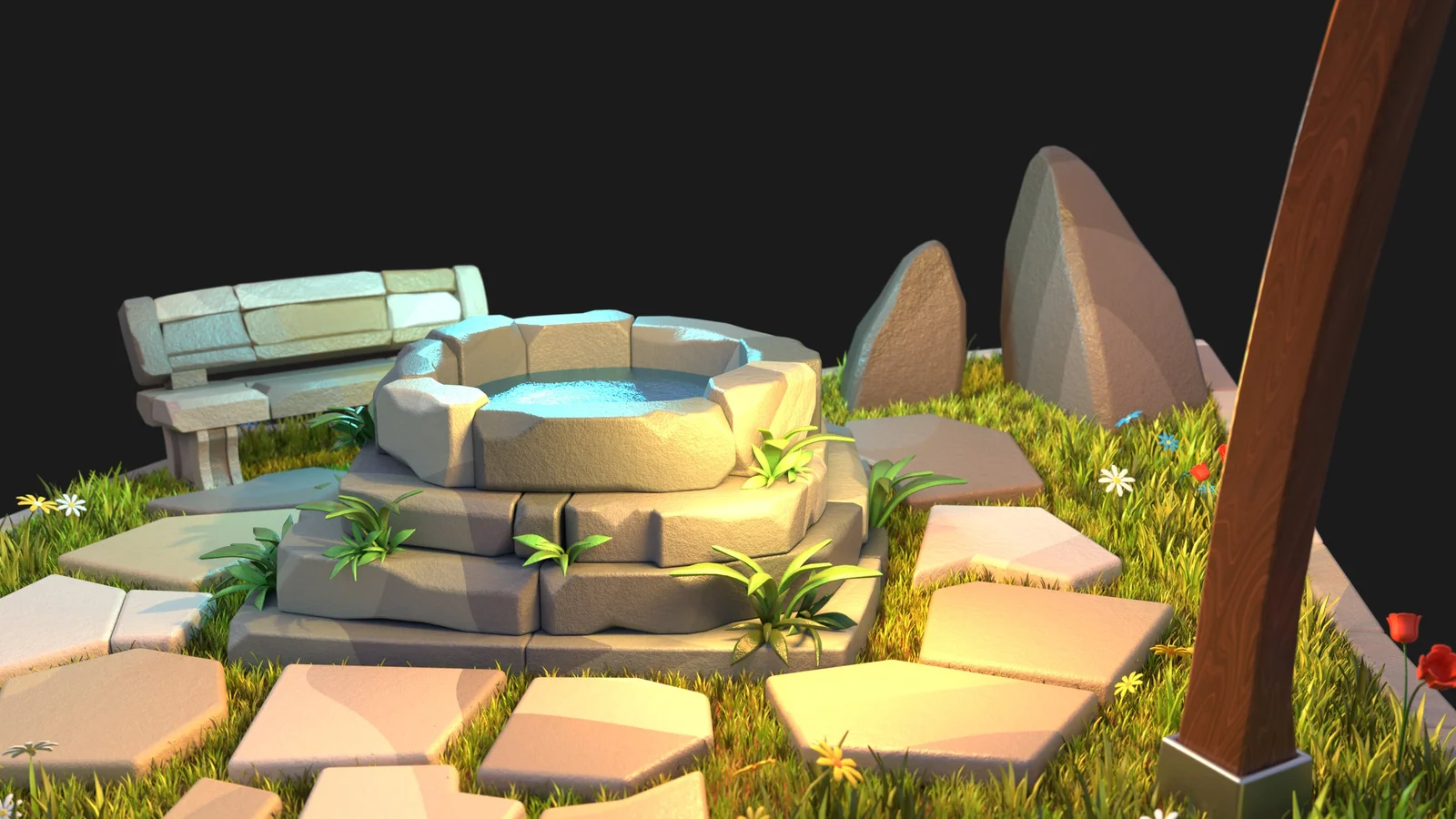 Stylized Water Well screenshot 2