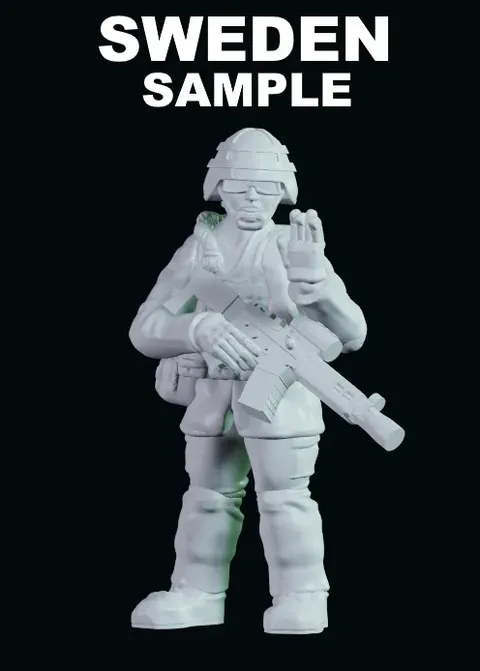 Sweden Modern Forces Sample - Blender 3d models