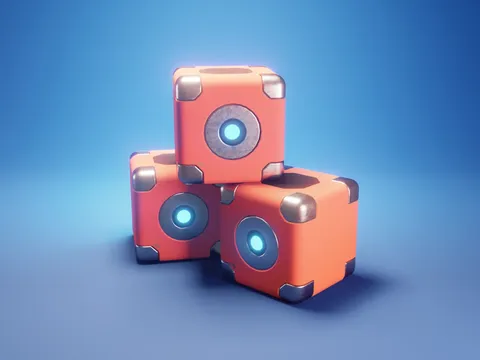 Sci-Fi Textured Crates - Blender scenes