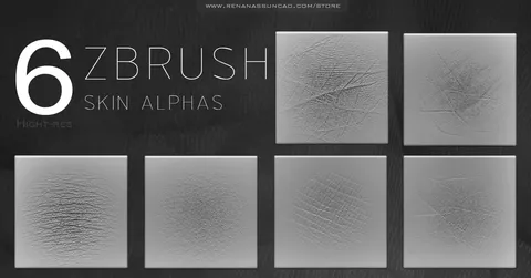 Hand Skin Alpha Pack - Blender sculpting brushes