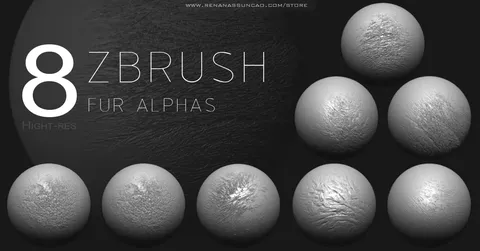 Fur Alpha Pack - Blender sculpting brushes