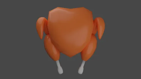 Fried Low-Poly Birb - Blender 3d models