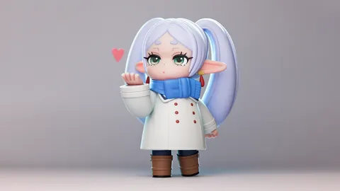 Frieren Chibi Process - Blender tutorials & courses