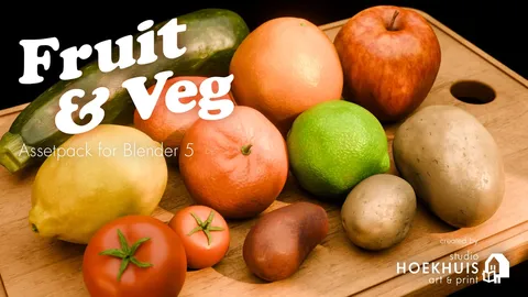 Fruit and Veg Asset Pack - Blender 3d models
