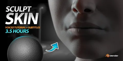 Skin Sculpting Tutorial - Blender tutorials & courses