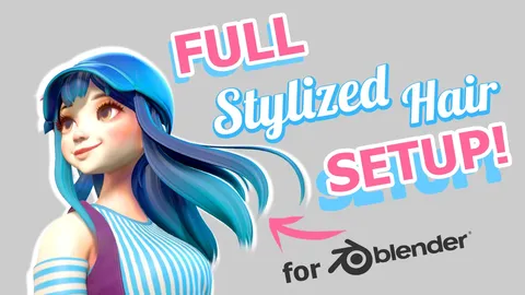 Stylized Hair Setup - Blender geometry nodes