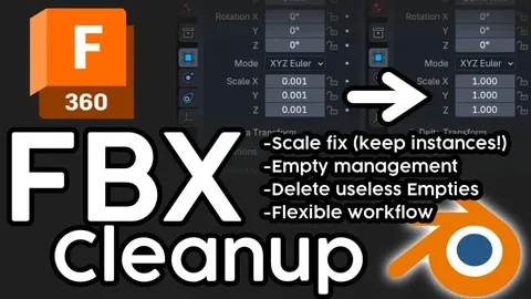 Fusion 360 FBX Cleanup - Blender addons