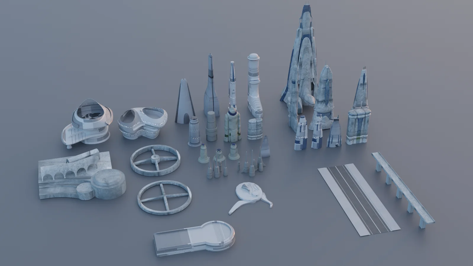 Galactic Cityscape Kitbash screenshot 3