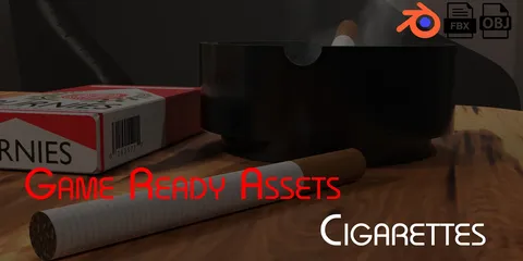 Game Ready Cigarettes Kitbash - Blender 3d models