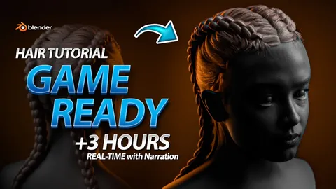 Game-Ready Hair Tutorial - Blender tutorials & courses