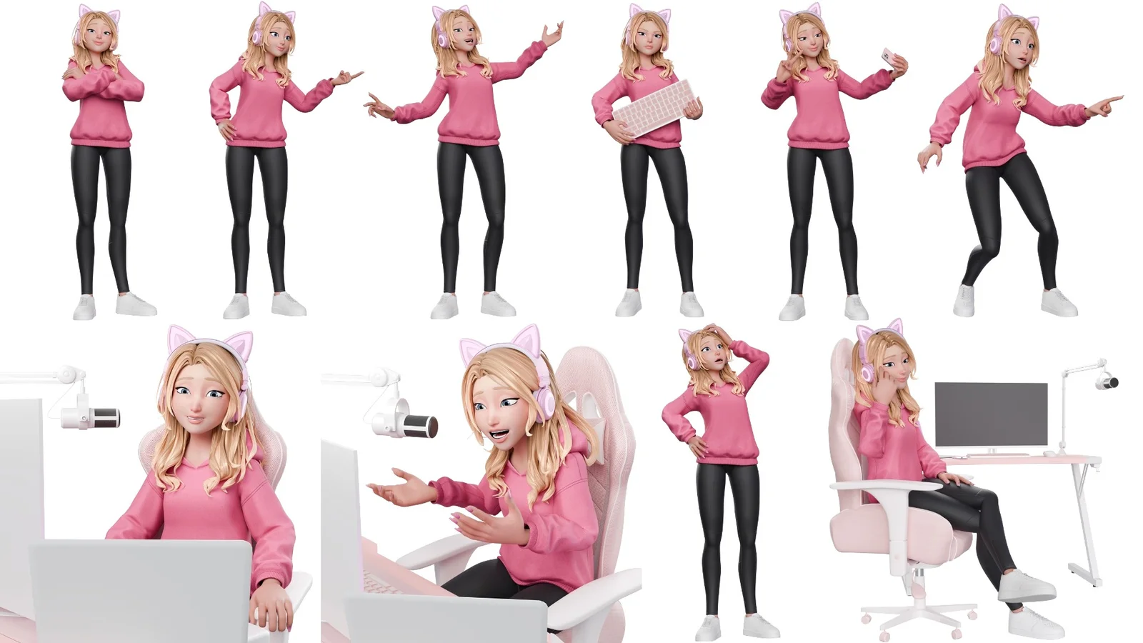 Gamer Girl White Woman screenshot 3