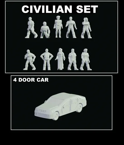 Generic Civilian Set - Blender 3d models