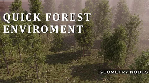 Quick Forest Environment - Blender geometry nodes