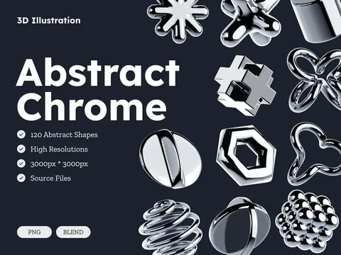 Chromix Abstract Shapes - Blender 3d models