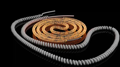 Coil on Curve - Blender geometry nodes