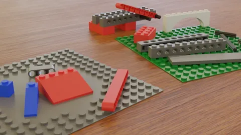 Lego Block Generators - Blender geometry nodes
