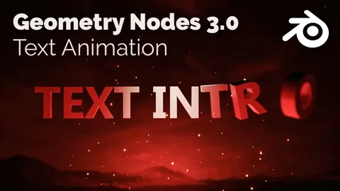 Text Animation Preset - Blender geometry nodes