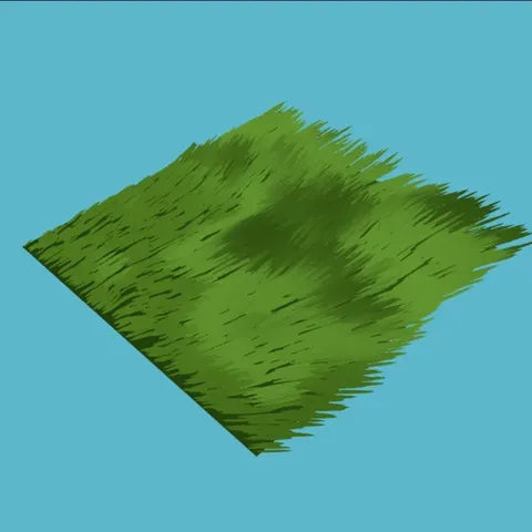 Anime Grass - Blender geometry nodes