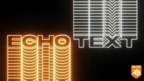 Echo Text Effect - Blender geometry nodes