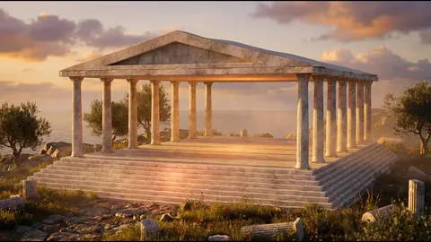 Greek Temple Generator - Blender geometry nodes