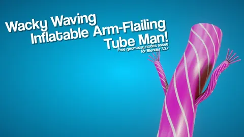 Wacky Waving Tube Man - Blender geometry nodes