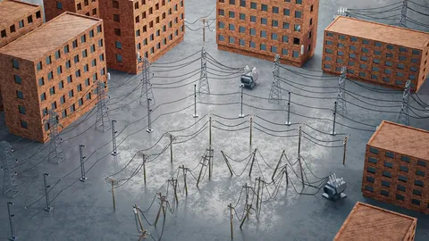 Electric Line Generator - Blender geometry nodes