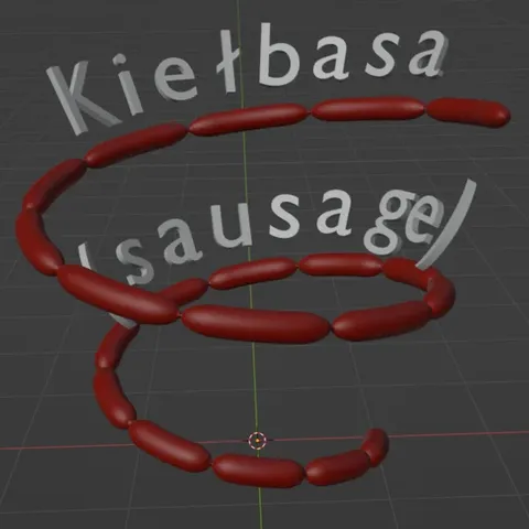 Kiełbasa Sausage - Blender geometry nodes