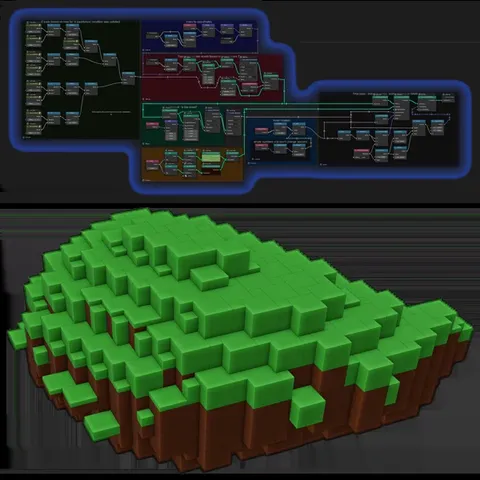 Rotating Voxels - Blender geometry nodes