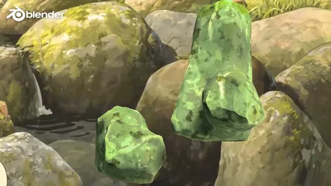 Ghibli-Style Rock Material - Blender shaders