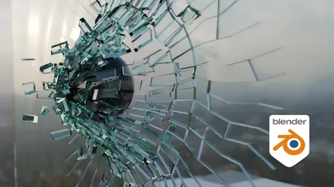 Glass Shattering Simulator - Blender geometry nodes