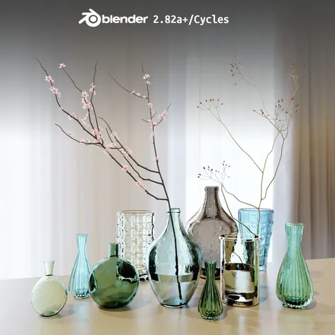 Glass Vases Collection - Blender 3d models