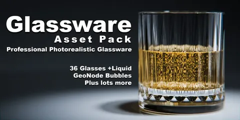 Glassware Asset Pack - Blender 3d models