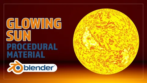 Glowing Sun Procedural Material - Blender shaders