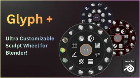 Glyph Sculpt Wheel Pro - Blender addons