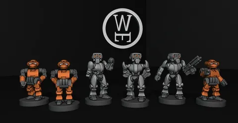 GMO Confederate Bot Commanders - Blender 3d models