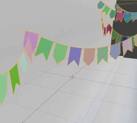 GN Bunting - Blender geometry nodes