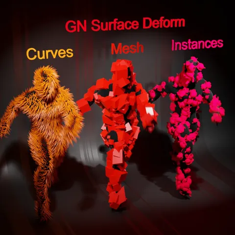 GN Surface Deform Modifier - Blender geometry nodes