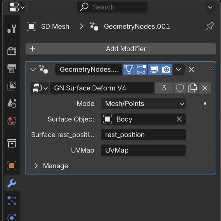 GN Surface Deform Modifier screenshot 2