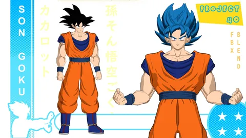 Son Goku Rigged Model - Blender 3d models