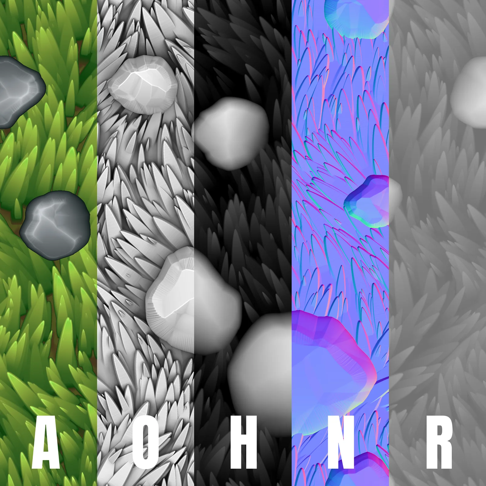 Stylized Grass and Rock Material screenshot 3