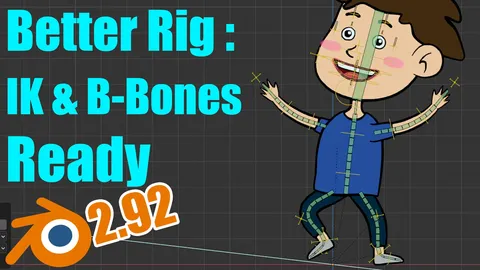 Grease Pencil 2D Boy Rig - Blender 3d models