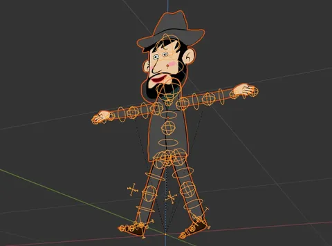 Grease Pencil 2D Hat Guy - Blender 3d models